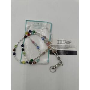 Women's Beaded Breakaway Lanyard 34 Inches SUPER SLIM Multi Teacher ID Badge ...